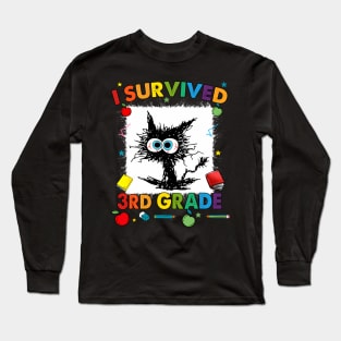 Last Day Of Third 3Rd Grade I Survived Third 3Rd Grade Long Sleeve T-Shirt